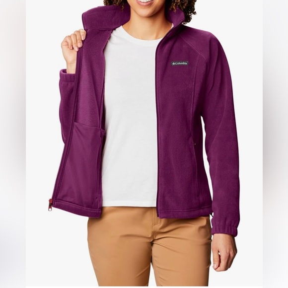 Columbia Women's Benton Springs Full Zip Fleece Jacket Marionberry XL - Picture 5 of 8